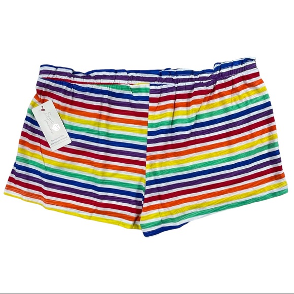Secret Treasures size small white & rainbow tank & large rainbow shorts set NWT - Picture 9 of 16